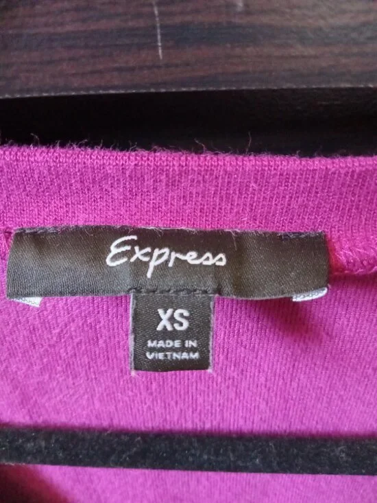 Fucshia Velour Puff Sleeve Top - Picture 3 of 3